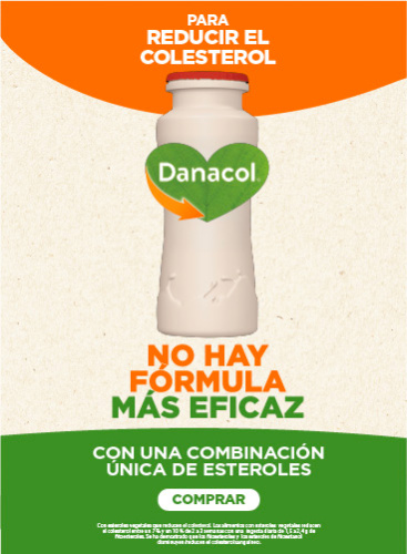 Leche fermentada líquida con avena Danone Danacol sin azúcar añadido pack de 6 unidades de 100 g.